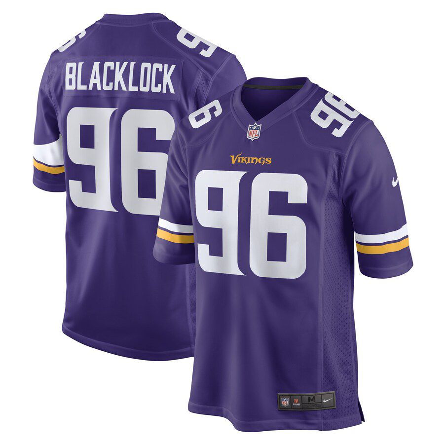 Men Minnesota Vikings #96 Ross Blacklock Nike Purple Game Player NFL Jersey